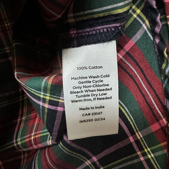 Talbots Plaid Tunic Top - Red and Green - Picture 6 of 7